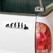 Evolutie van rolstoelbelemmeringen bumpersticker (Op Truck)