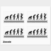 Evolutie van Ska-Sticker Rechthoekige Sticker (Vel)