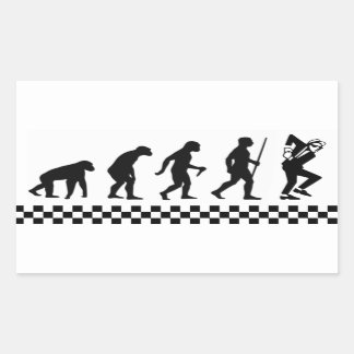 Evolutie van Ska-Sticker Rechthoekige Sticker