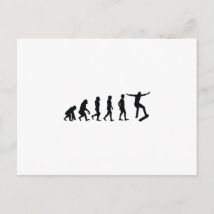 Evolutie van Skateboarder Skateboarding Funny Gift Briefkaart