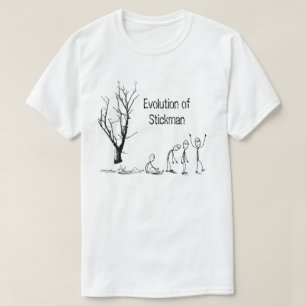 Evolutie van Stickman Basic T-Shirt