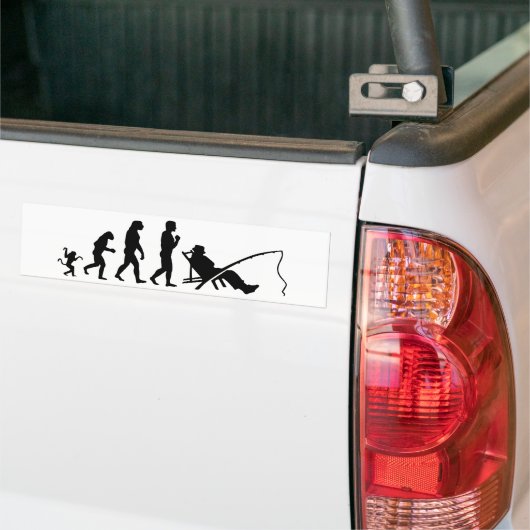 evolutie van vissers bumpersticker (Op Truck)