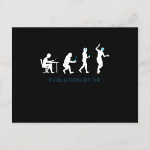 Evolutie van VR Virtual Reality Gamer Gaming Gift Briefkaart