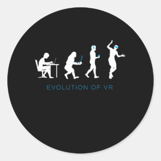 Evolutie van VR Virtual Reality Gamer Gaming Gift Ronde Sticker