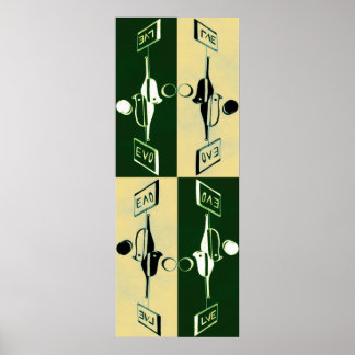 Evolutie van Yin en Yang Poster