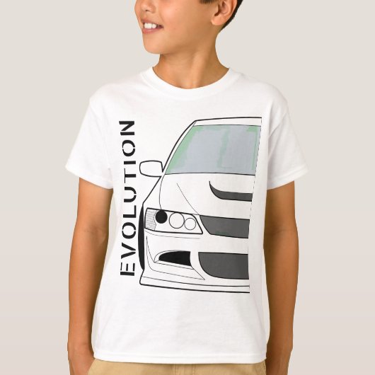 Evolutie VIII Evo 8 JDM Classic AWD Turbo Rally L T-shirt (Voorkant)