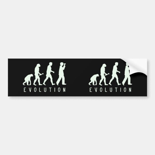 Evolutie: Vogel Bumpersticker (Voorkant)