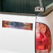 Evolutie vs. creatie bumpersticker (Op Truck)