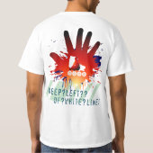 Evolutie/waarde links behouden t-shirt (Achterkant)