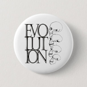 Evolutie (wit) ronde button 5,7 cm