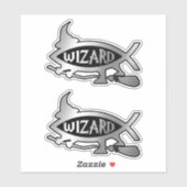Evolutie - wizard x 2 sticker (Vel)