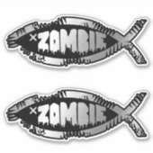 Evolutie - Zombie x 2 Sticker (Voorkant)