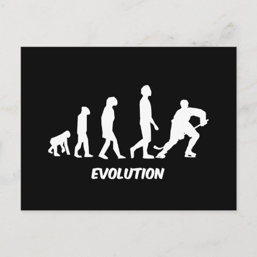 evolutiehockey briefkaart (Voorkant)