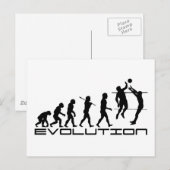Evolutiekunst van volleybalspeler briefkaart (Voorkant / Achterkant)