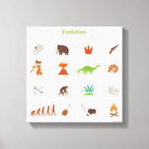 Evolutiepatroon Canvas Afdruk