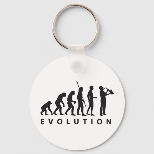 evolutiesaxofon sleutelhanger (Voorkant)