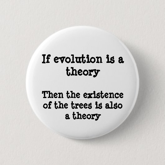 Evolutietheorie Ronde Button 5,7 Cm (Voorkant)