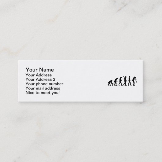 Evolutietrombone Mini Visitekaartje (Voorkant)