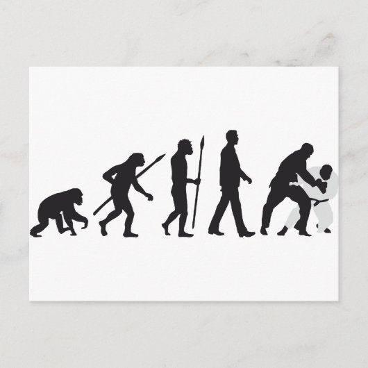 evolutievechtkunsten briefkaart (Voorkant)