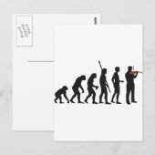 evolutieviool briefkaart (Voorkant / Achterkant)