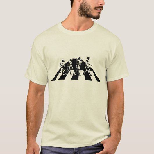 Evolution - Abbey Road Parodie T-shirt (Voorkant)