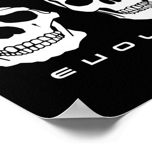 Évolution ? Affiche du crâne humain à alien (Coin)