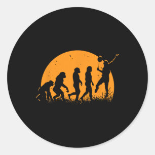 Evolution Badminton Player Racket Shuttle Ronde Sticker