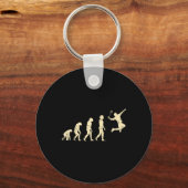 Evolution Badminton Player Shuttle Racket Sleutelhanger (Voorkant)
