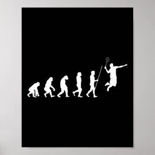 Evolution Badminton Shuttle Badminton Player Gift Poster