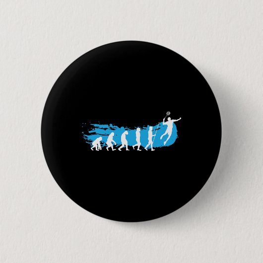 Evolution Badminton Shuttle Badminton Player Gift Ronde Button 5,7 Cm (Voorkant)