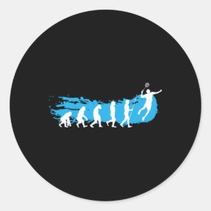 Evolution Badminton Shuttle Badminton Player Gift Ronde Sticker