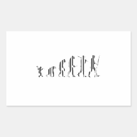 EVOLUTION BAR CODE Darwin Barcode Pattern Design Rechthoekige Sticker (Voorkant)