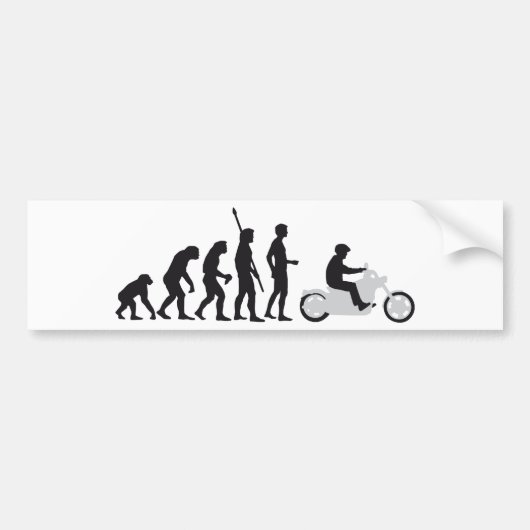 evolution biker bumpersticker (Voorkant)