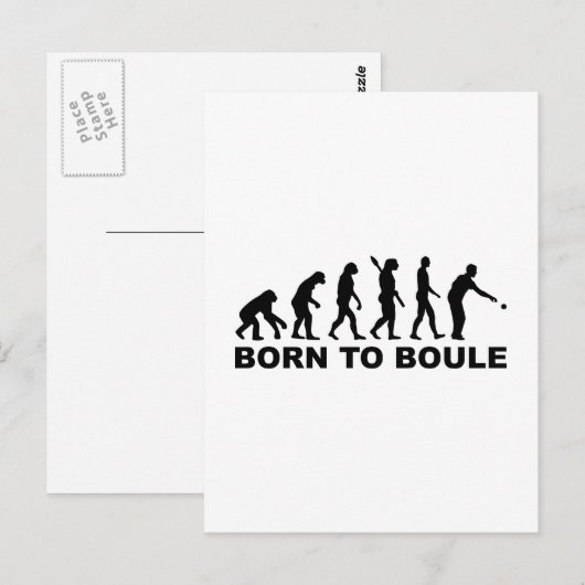 Evolution Boule Petanque Briefkaart (Voorkant / Achterkant)