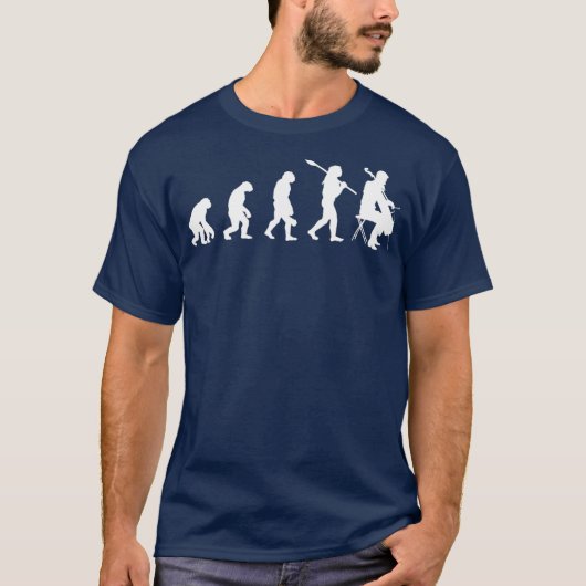 Evolution Cellist Jazz Musician Gift Cello T-shirt (Voorkant)