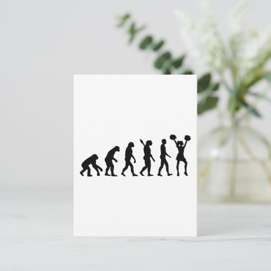 Evolution Cheerleader Briefkaart (Staand voorkant)