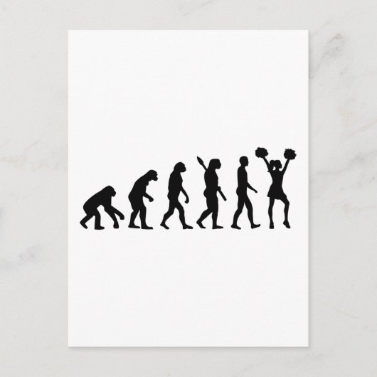 Evolution Cheerleader Briefkaart (Voorkant)