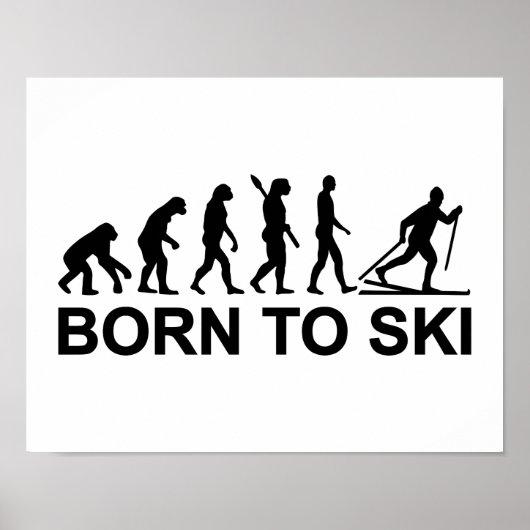 Evolution Cross-country skiing Poster (Voorkant)
