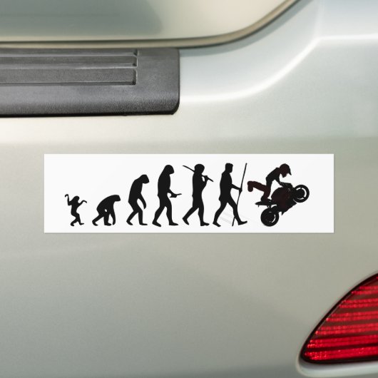 Evolution de la moto bumper sticker (En voiture)