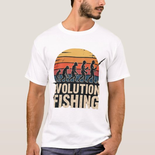 Évolution de la pêche - T-Shirt coucher de soleil (Devant)