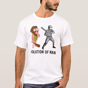 Évolution de l'homme, T-shirts drôle de base-bal