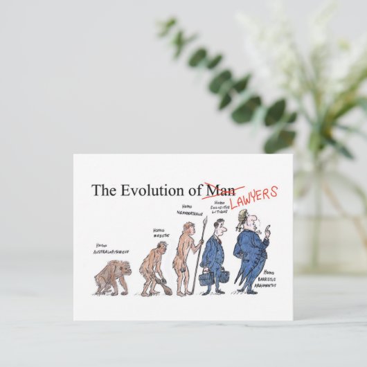 Evolution de Man carte postale (Debout devant)