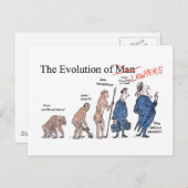 Evolution de Man carte postale (Devant / Derrière)
