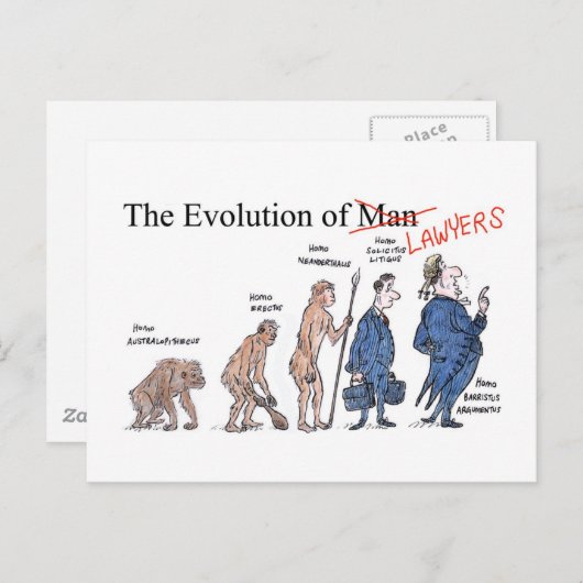 Evolution de Man carte postale (Devant / Derrière)