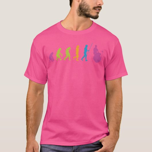 Evolution Drummer Drums Cadeaus T-shirt (Voorkant)
