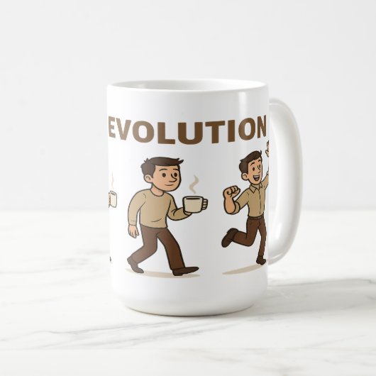 Évolution du café - Matin Mood Mug (Devant droit)