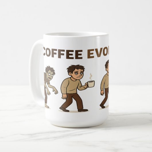 Évolution du café - Matin Mood Mug (Devant gauche)