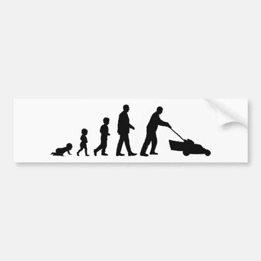 Evolution du papa - Drôle Sticker pare-chocs pour  (Devant)