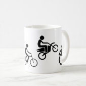 Evolution D'Un Rider Vélo Dirt Motocross Drôle Mug (Devant droit)