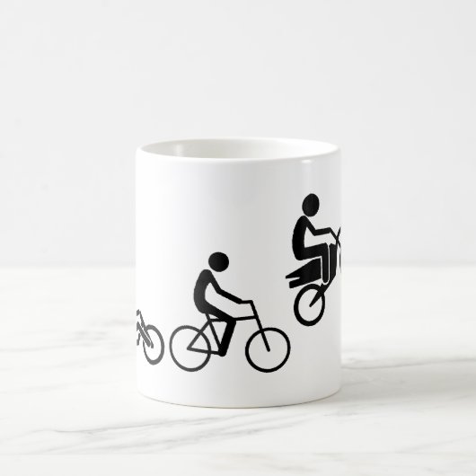 Evolution D'Un Rider Vélo Dirt Motocross Drôle Mug (Centre)